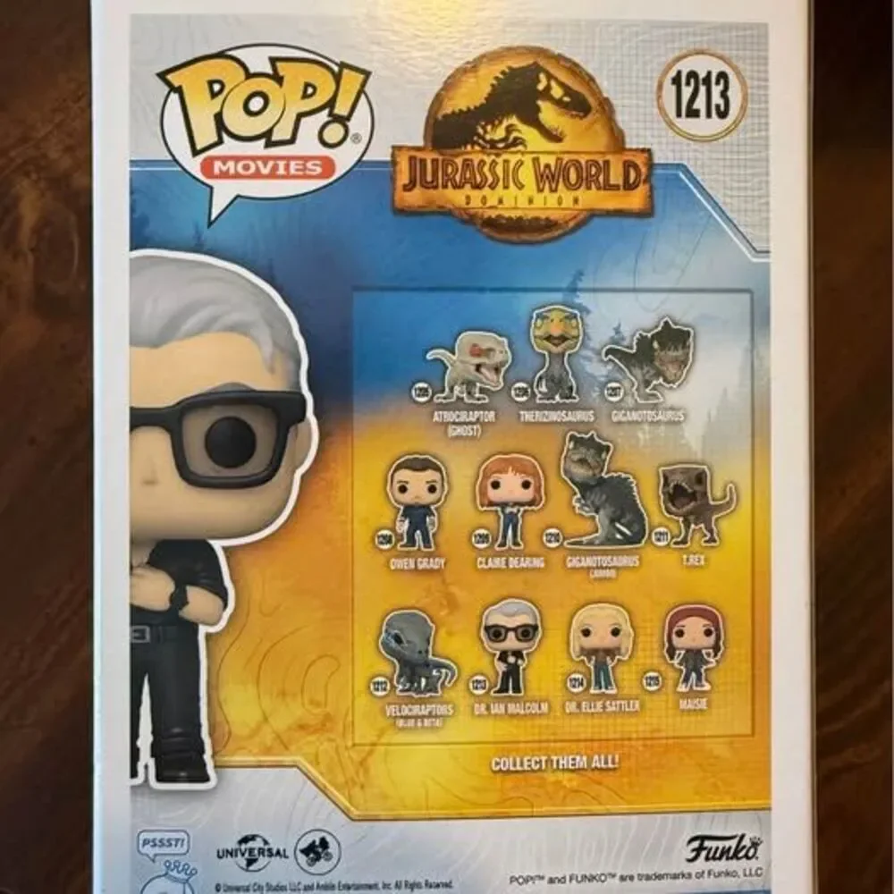 Funko pops  Reva dr Ian Malcolm